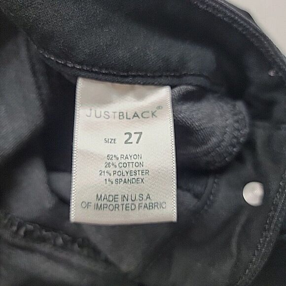 Just Black Women's Skinny Jeans Size 27 USA Dark Wash Black Denim 28x28 - Picture 5 of 9